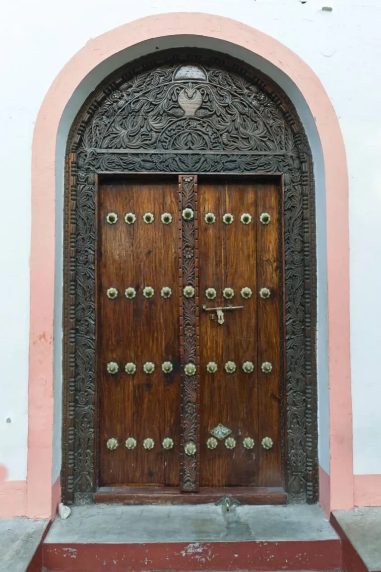 Carved door