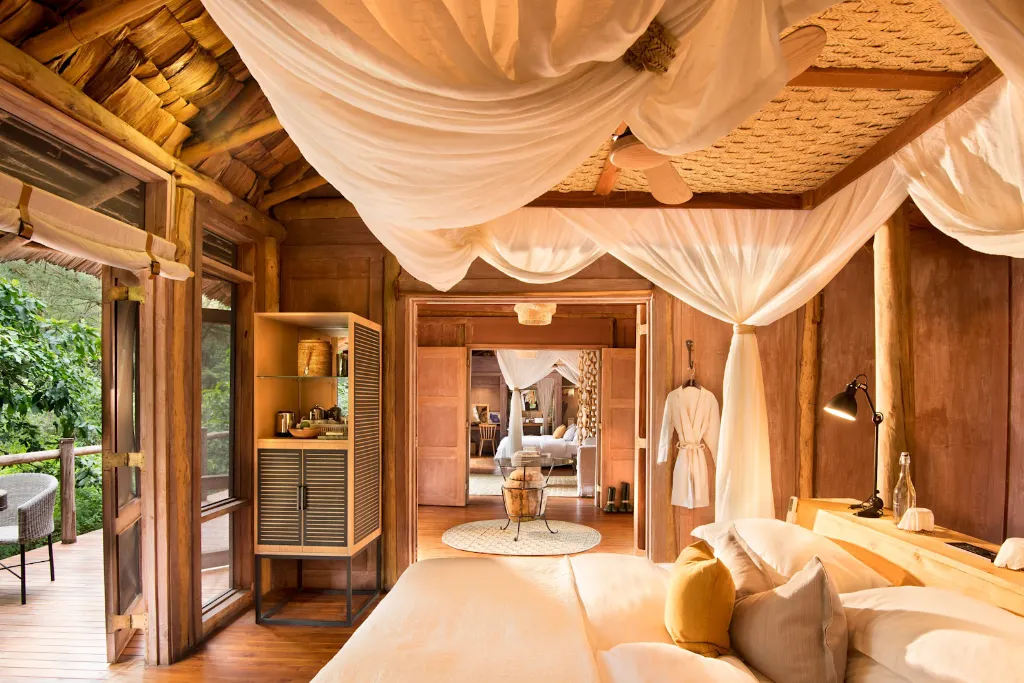 andBeyond Lake Manyara Tree Lodge Bed Room
