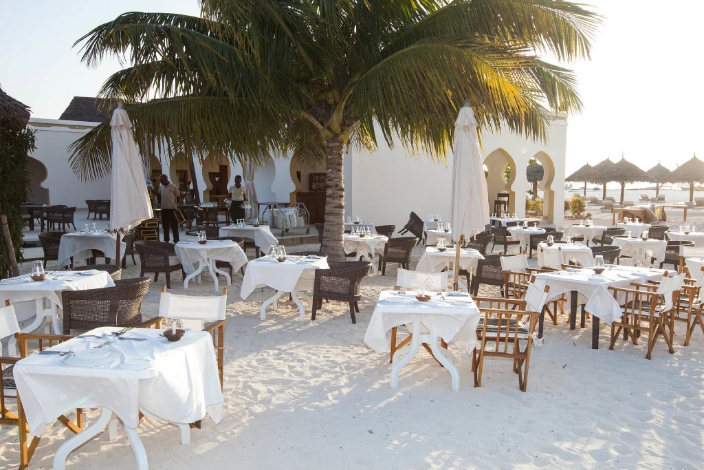 Gold Zanzibar Beach House and Spa Outdoor Dining