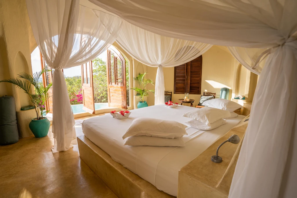 Kilindi Zanzibar Boutique Hotel Elegant Bed Room